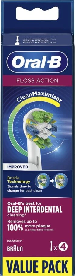 Oral B Oral-B FlossAction - Met CleanMaximiser-technologie - Opzetborstels - 4 Stuks -Mondelinge Benodigdheden Winkel 326x1200 10