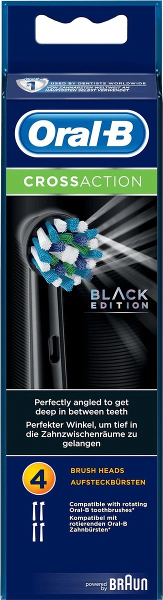 Oral B Oral-B CrossAction Zwart Opzetborstels - 4 Stuks 12 Oral B Oral-B CrossAction Zwart Opzetborstels - 4 Stuks - Afbeelding 10