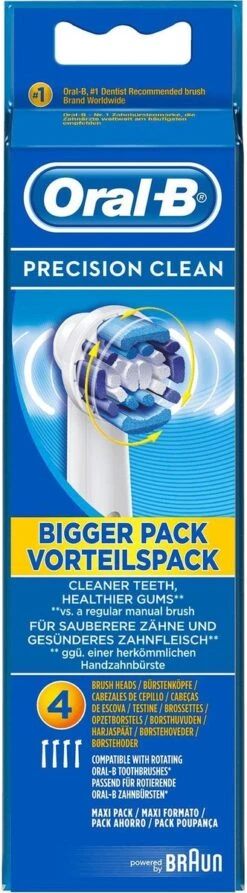 Oral B Oral-B Precision Clean Opzetborstels - 4 Stuks -Mondelinge Benodigdheden Winkel 332x1200