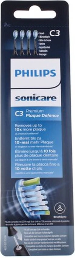 Philips Sonicare C3 Premium Plaque Defense HX9044/33 - Opzetborstel - 4 Stuks -Mondelinge Benodigdheden Winkel 349x1200