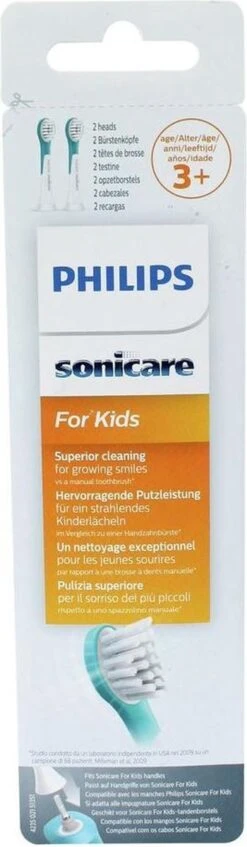 Philips Sonicare For Kids Compact HX6032/33 - Opzetborstel - 2 Stuks - Groen -Mondelinge Benodigdheden Winkel 350x1200