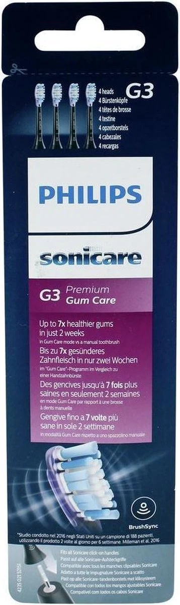 Philips Sonicare G3 Premium Gum Care HX9054/33 - Opzetborstel - 4 Stuks 5 Philips Sonicare G3 Premium Gum Care HX9054/33 - Opzetborstel - 4 Stuks - Afbeelding 3