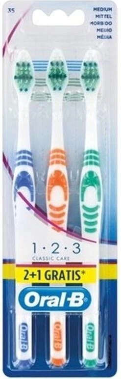 Oral B Oral-B Tandenborstel 1-2-3 Multipak 3 Stuks -Mondelinge Benodigdheden Winkel 384x1200