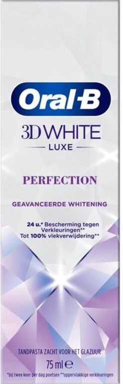 Oral B Oral-B 3D White Luxe Perfection - Voordeelverpakking 4 X 75 Ml -Tandpasta Verpakt In Gerecycleerd Karton -Mondelinge Benodigdheden Winkel 385x1200