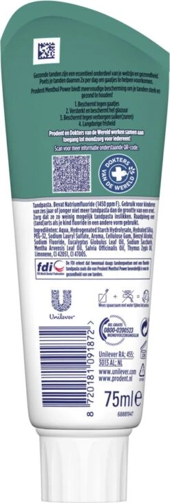 Prodent Menthol Power Tandpasta - 12 X 75 Ml - Voordeelverpakking -Mondelinge Benodigdheden Winkel 406x1200 6