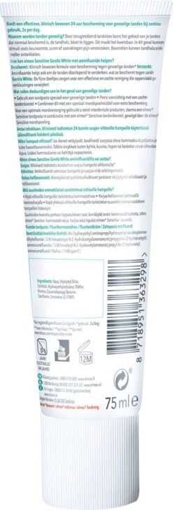Elmex Sensitive Whitening Tandpasta 4 X 75ml - Voor Gevoelige Tanden - Voordeelverpakking 23 Elmex Sensitive Whitening Tandpasta 4 X 75ml - Voor Gevoelige Tanden - Voordeelverpakking -Mondelinge Benodigdheden Winkel 407x1200 2
