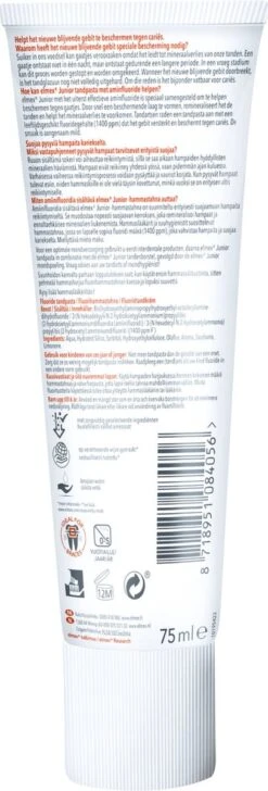 Elmex Junior 5-12 Jaar Kindertandpasta 6 X 75ml - Voordeelverpakking -Mondelinge Benodigdheden Winkel 407x1200