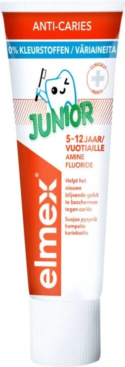 Elmex Junior 5-12 Jaar Kindertandpasta 6 X 75ml - Voordeelverpakking -Mondelinge Benodigdheden Winkel 408x1200