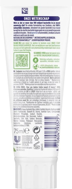 Zendium Extra Fresh Tandpasta - 12 X 75 Ml - Voordeelverpakking -Mondelinge Benodigdheden Winkel 460x1200 4