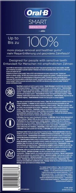 Oral B Oral-B Smart Sensitive - Elektrische Tandenborstel - Ontworpen Door Braun - 1 Handvat En 1 Opzetborstel 26 Oral B Oral-B Smart Sensitive - Elektrische Tandenborstel - Ontworpen Door Braun - 1 Handvat En 1 Opzetborstel -Mondelinge Benodigdheden Winkel 473x1200 1