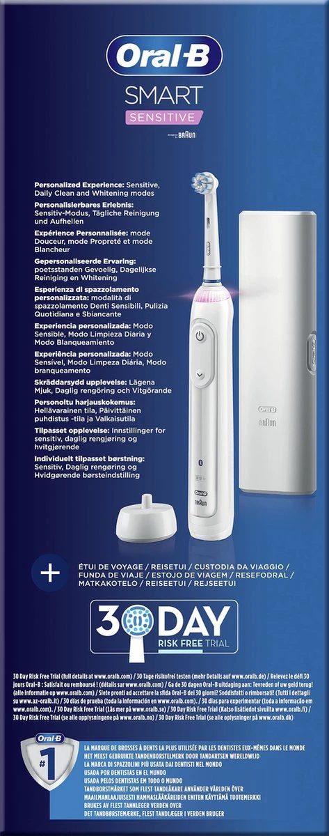 Oral B Oral-B Smart Sensitive - Elektrische Tandenborstel - Ontworpen Door Braun - 1 Handvat En 1 Opzetborstel 13 Oral B Oral-B Smart Sensitive - Elektrische Tandenborstel - Ontworpen Door Braun - 1 Handvat En 1 Opzetborstel - Afbeelding 11