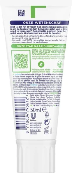 Zendium Junior 5-12jr Tandpasta - 12 X 50 Ml - Voordeelverpakking -Mondelinge Benodigdheden Winkel 503x1200