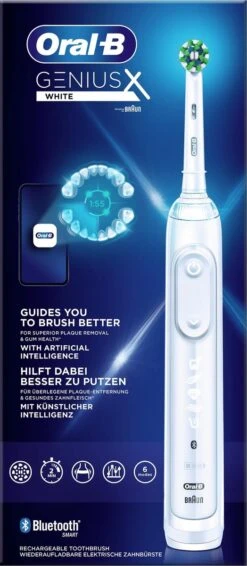 Oral B Oral-B Genius X - Wit - Elektrische Tandenborstel - Ontworpen Door Braun - 1 Handvat En 1 Opzetborstel -Mondelinge Benodigdheden Winkel 524x1200