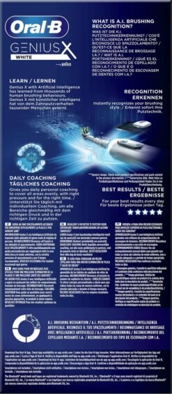 Oral B Oral-B Genius X - Wit - Elektrische Tandenborstel - Ontworpen Door Braun - 1 Handvat En 1 Opzetborstel -Mondelinge Benodigdheden Winkel 525x1200
