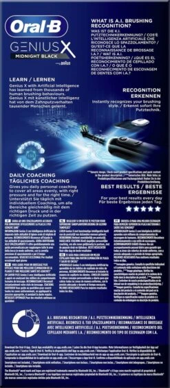 Oral B Oral-B Genius X - Special Editie - Zwart - Elektrische Tandenborstel - 1 Handvat En 1 Opzetborstel -Mondelinge Benodigdheden Winkel 526x1200