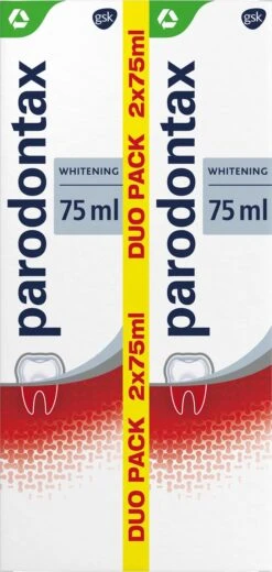 Parodontax Whitening Dagelijkse Tandpasta Tegen Bloedend Tandvlees 2x75 Ml -Mondelinge Benodigdheden Winkel 570x1200