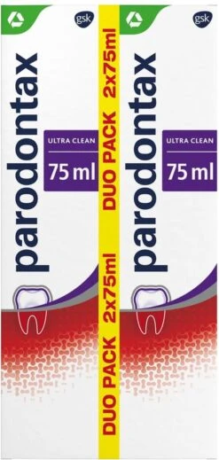 Parodontax Ultra Clean Dagelijkse Tandpasta Tegen Bloedend Tandvlees 2x75 Ml -Mondelinge Benodigdheden Winkel 571x1200 1