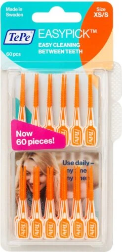 Tepe EasyPick Oranje Maat XS/S – 36 Stuks -Mondelinge Benodigdheden Winkel 585x1200