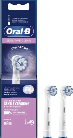 Oral B Oral-B Sensitive Clean - Met CleanMaximiser-technologie - Opzetborstels - 2 Stuks -Mondelinge Benodigdheden Winkel 636x1200