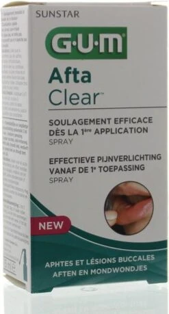 GUM® GUM AftaClear Spray - 15ml 14 GUM® GUM AftaClear Spray - 15ml -Mondelinge Benodigdheden Winkel 646x1200