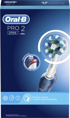 Oral B Oral-B Pro 2 2700 CrossAction - Elektrische Tandenborstel - Blauw, Wit -Mondelinge Benodigdheden Winkel 717x1200