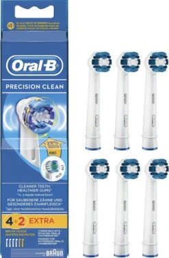 Oral B Oral-B Precision Clean - Opzetborstels - 6 Stuks - Wit -Mondelinge Benodigdheden Winkel 788x1200