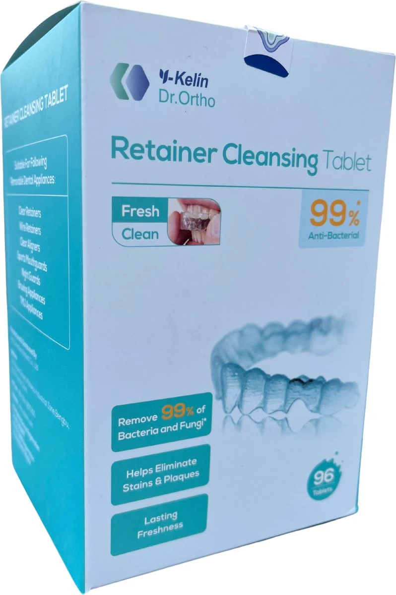 Dr. Ortho Reinigingstabletten 96 Stuks - Bitje - Tanden - Beugel - Kunstgebit - Voordeelverpakking 4 Dr. Ortho Reinigingstabletten 96 Stuks - Bitje - Tanden - Beugel - Kunstgebit - Voordeelverpakking - Afbeelding 2