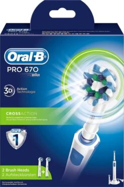 Oral B Oral-B PRO 670 CrossAction - Elektrische Tandenborstel - Met 2 Opzetborstels 11 Oral B Oral-B PRO 670 CrossAction - Elektrische Tandenborstel - Met 2 Opzetborstels -Mondelinge Benodigdheden Winkel 802x1200