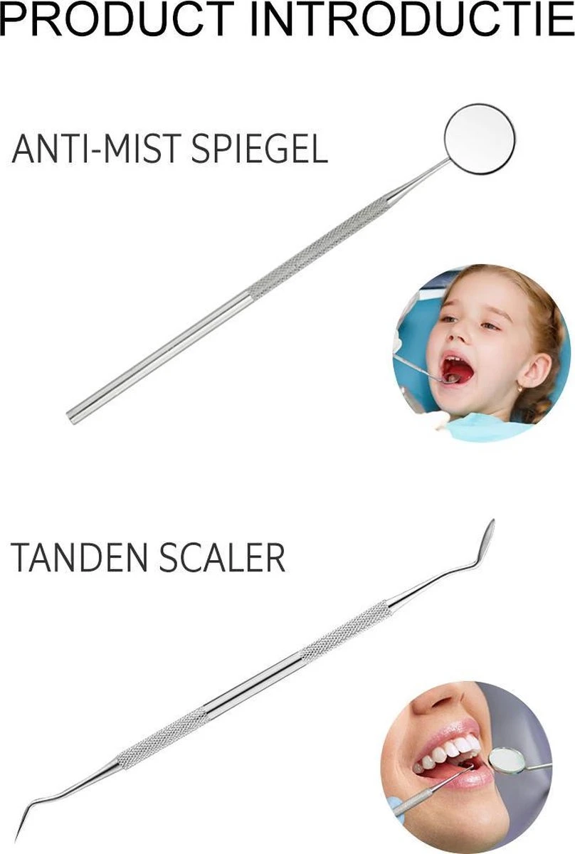 Newide Professionele Tandarts Set Met Luxe Etui – Tandsteen Verwijderaar – RVS Tandarts Setje – Tandenstokers – Tandartshaakje – Tand Verzorging Gereedschap Set – Tandplak Verwijderaar 4 Newide Professionele Tandarts Set Met Luxe Etui – Tandsteen Verwijderaar – RVS Tandarts Setje – Tandenstokers – Tandartshaakje – Tand Verzorging Gereedschap Set – Tandplak Verwijderaar - Afbeelding 2