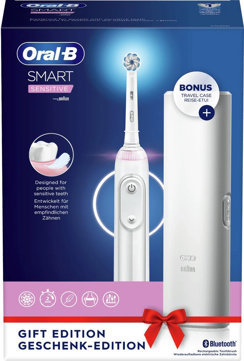 Oral B Oral-B Smart Sensitive - Elektrische Tandenborstel - Ontworpen Door Braun - 1 Handvat En 1 Opzetborstel 5 Oral B Oral-B Smart Sensitive - Elektrische Tandenborstel - Ontworpen Door Braun - 1 Handvat En 1 Opzetborstel - Afbeelding 3