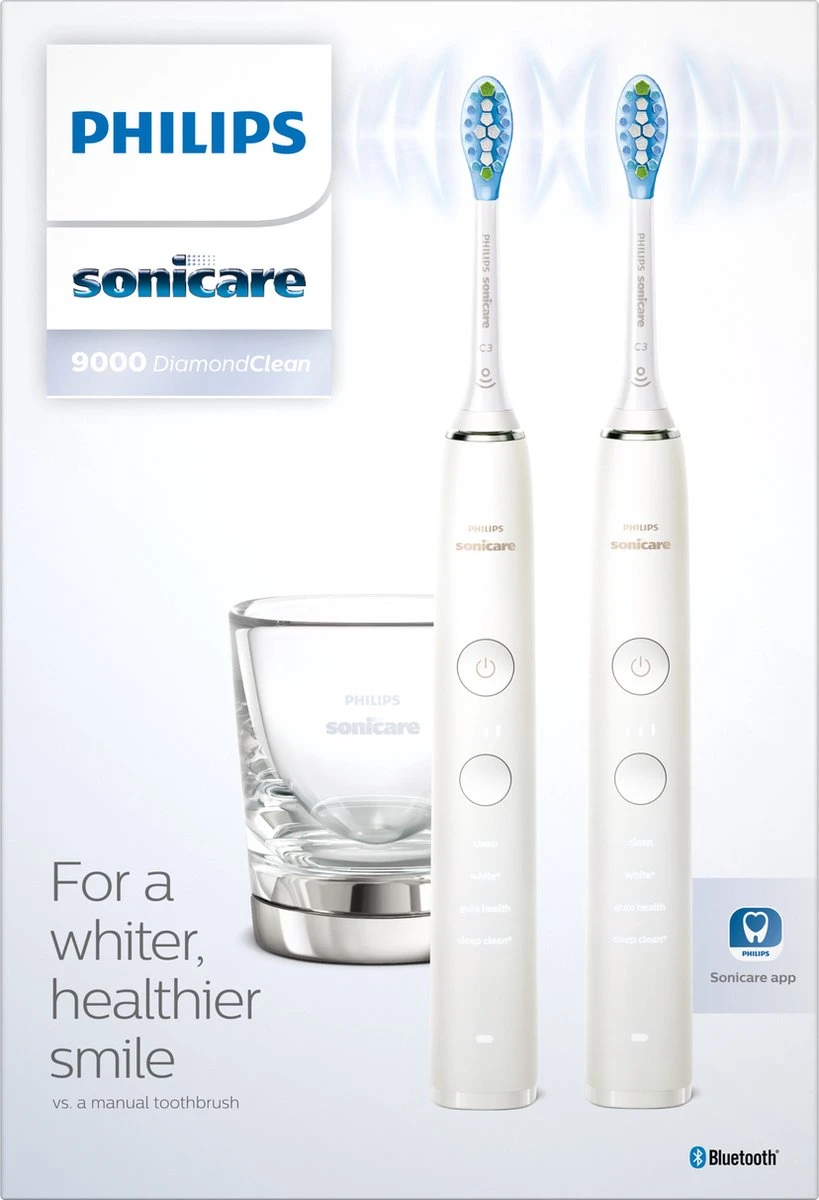Philips Sonicare DiamondClean 9000 HX9914/55 - Elektrische Tandenborstel - Wit - 2 Stuks 6 Philips Sonicare DiamondClean 9000 HX9914/55 - Elektrische Tandenborstel - Wit - 2 Stuks - Afbeelding 4