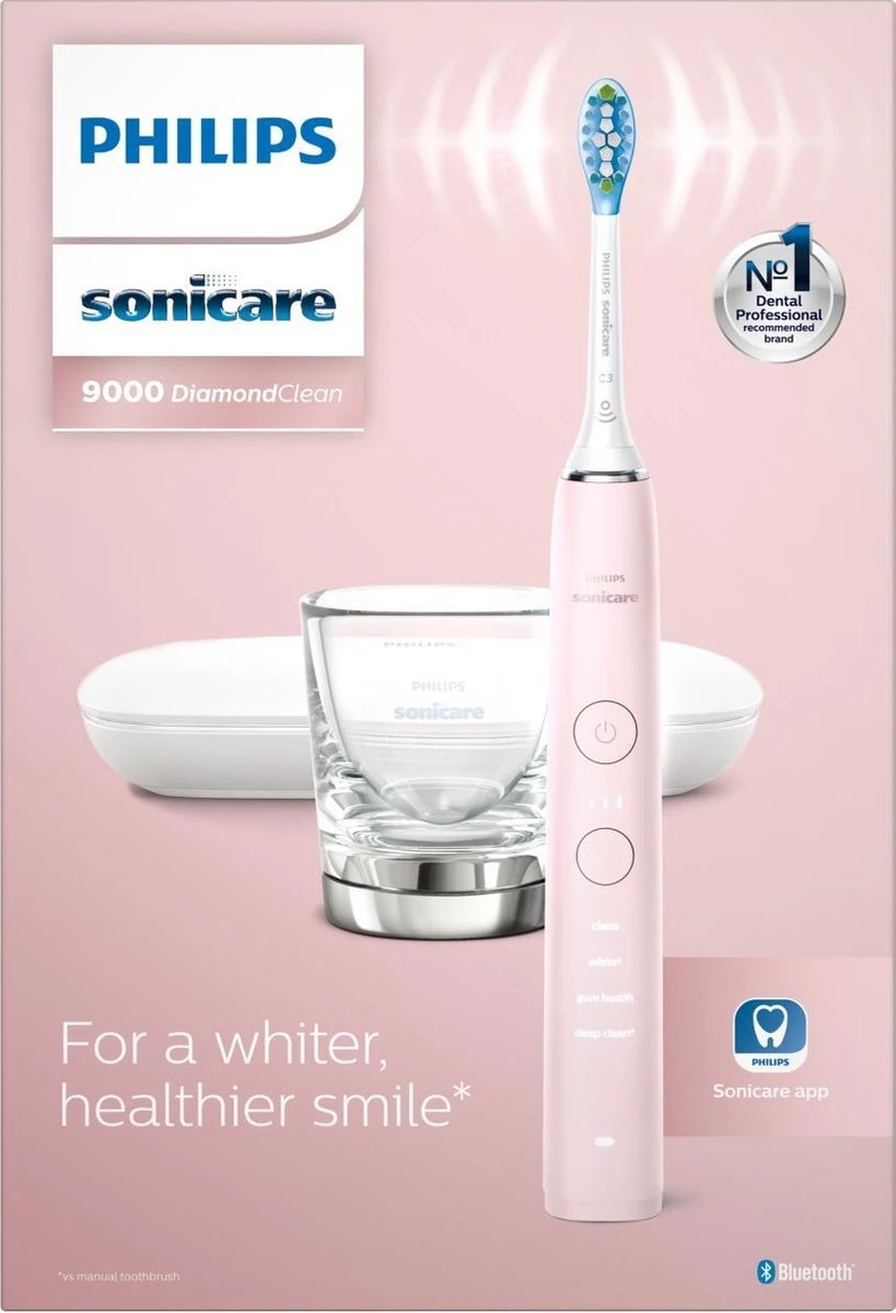 Philips Sonicare DiamondClean 9000 HX9911/29 - Luxe Elektrische Tandenborstel - Lichtroze 6 Philips Sonicare DiamondClean 9000 HX9911/29 - Luxe Elektrische Tandenborstel - Lichtroze - Afbeelding 4