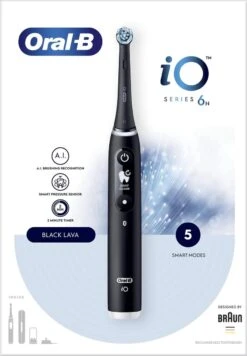 Oral B IO 6N - SMILE Black Lava Elektrische Tandenborstel Ontworpen Door Braun -Mondelinge Benodigdheden Winkel 832x1200 2