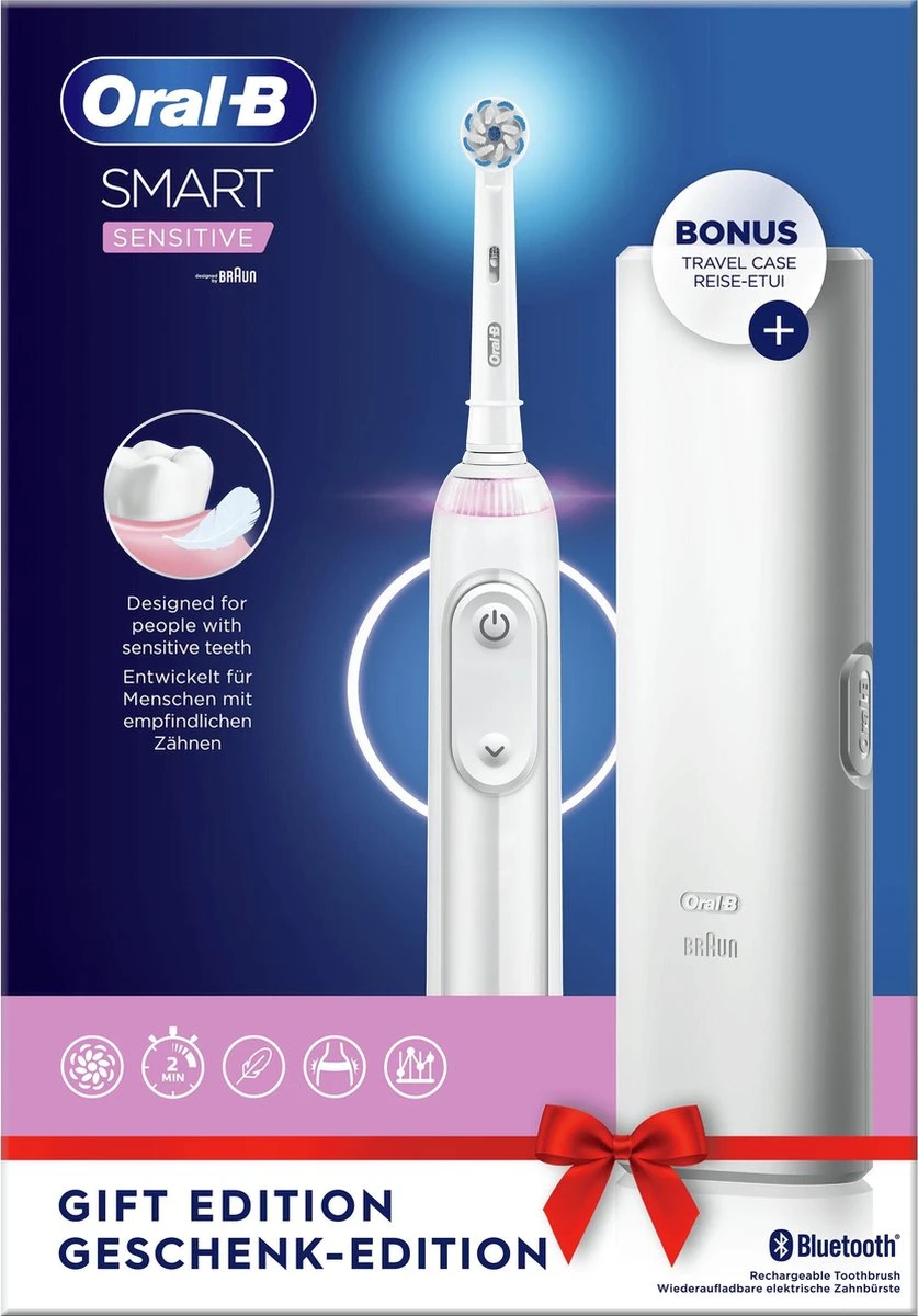 Oral B Oral-B Smart Sensitive - Elektrische Tandenborstel - Ontworpen Door Braun - 1 Handvat En 1 Opzetborstel 11 Oral B Oral-B Smart Sensitive - Elektrische Tandenborstel - Ontworpen Door Braun - 1 Handvat En 1 Opzetborstel - Afbeelding 9