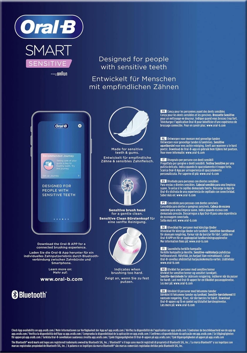 Oral B Oral-B Smart Sensitive - Elektrische Tandenborstel - Ontworpen Door Braun - 1 Handvat En 1 Opzetborstel 12 Oral B Oral-B Smart Sensitive - Elektrische Tandenborstel - Ontworpen Door Braun - 1 Handvat En 1 Opzetborstel - Afbeelding 10