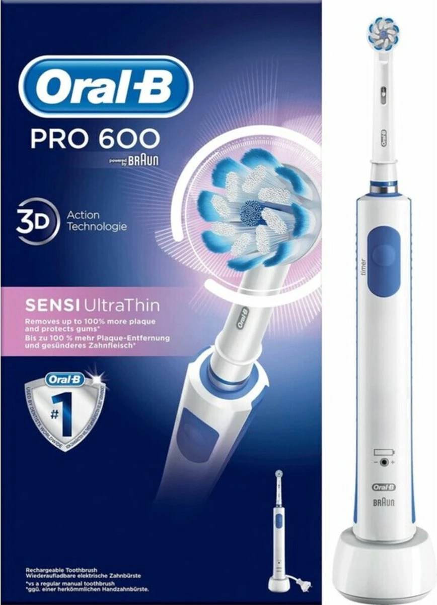 Oral B Oral-B PRO Pro 600 - Sensi-Clean - Elektrische Tandenborstel - Wit