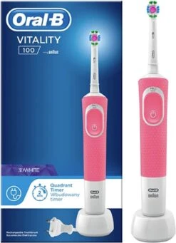Oral B Oral-B Vitality 100 Roze CrossAction - Elektrische Tandenborstel - Powered By Braun