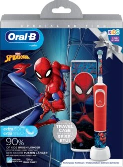 Oral B Oral-B Spiderman Elektrische Tandenborstel + Reisetui 10 Oral B Oral-B Spiderman Elektrische Tandenborstel + Reisetui -Mondelinge Benodigdheden Winkel 883x1200