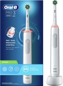 Oral B Oral-B Pro 3 3000 - Wit - Elektrische Tandenborstel - Ontworpen Door Braun - 1 Handvat En 1 Opzetborstel -Mondelinge Benodigdheden Winkel 886x1200