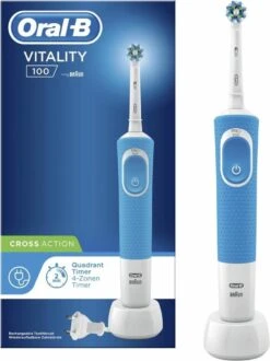 Oral B Oral-B Vitality 100 CrossAction - Blauw - Elektrische Tandenborstel -Mondelinge Benodigdheden Winkel 898x1200