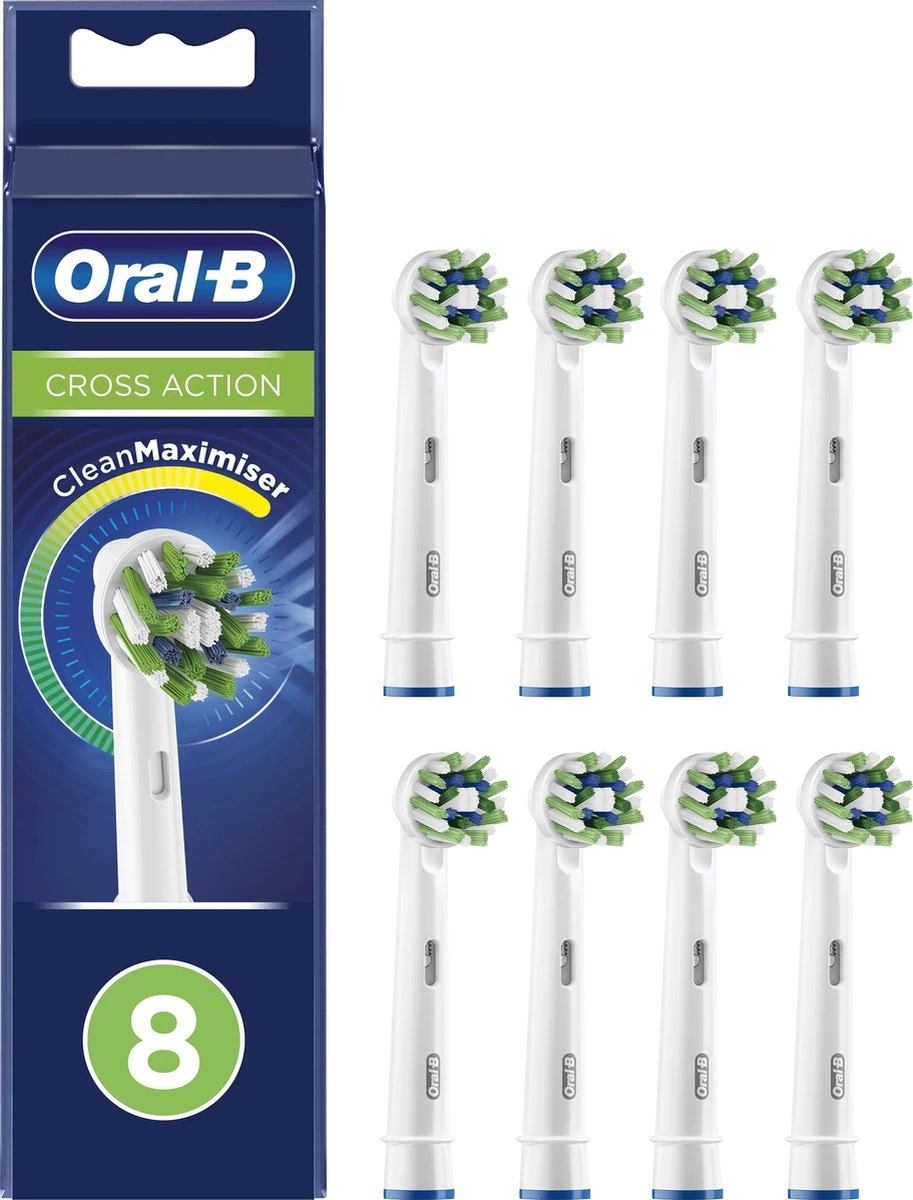 Oral B Oral-B CrossAction - Met CleanMaximiser-technologie - Opzetborstels - 8 Stuks 2 Oral B Oral-B CrossAction - Met CleanMaximiser-technologie - Opzetborstels - 8 Stuks