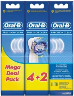 Oral B Oral-B Precision Clean - Opzetborstels - 6 Stuks - Wit -Mondelinge Benodigdheden Winkel 930x1200 1