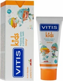 Vitis Kids - Tandpasta & Gel - 2+ Jaar - 50ml - Kersen Smaak -Mondelinge Benodigdheden Winkel 945x1200 2