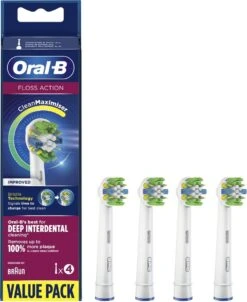 Oral B Oral-B FlossAction - Met CleanMaximiser-technologie - Opzetborstels - 4 Stuks -Mondelinge Benodigdheden Winkel 982x1200 4